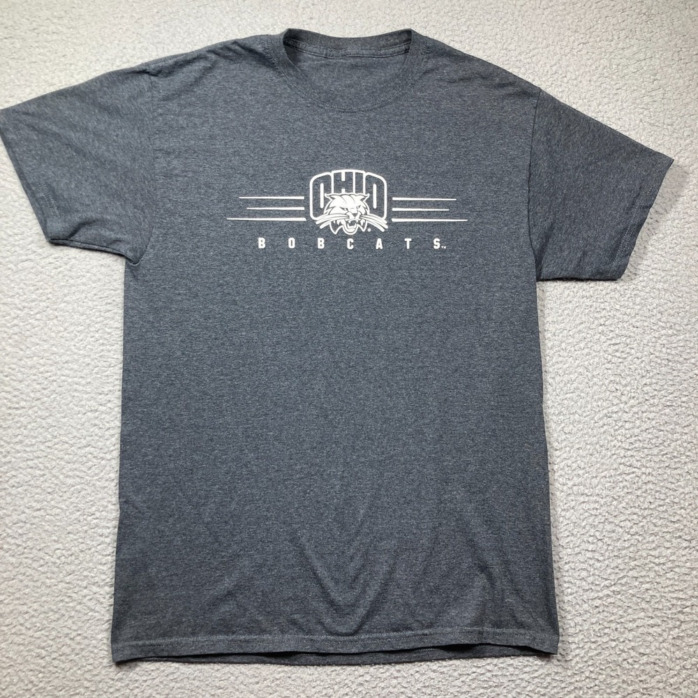 Ohio University Bobcats T Shirt Adult Small Gray Short Sleeve  **Missing Tags‎